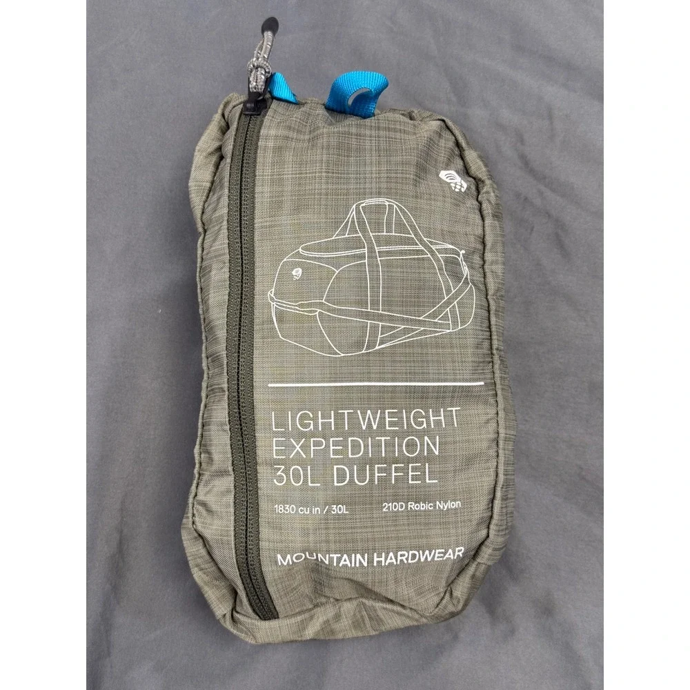 Mountain Hardwear Lightweight Expedition 30L Duffel Bag Olive Green Packable